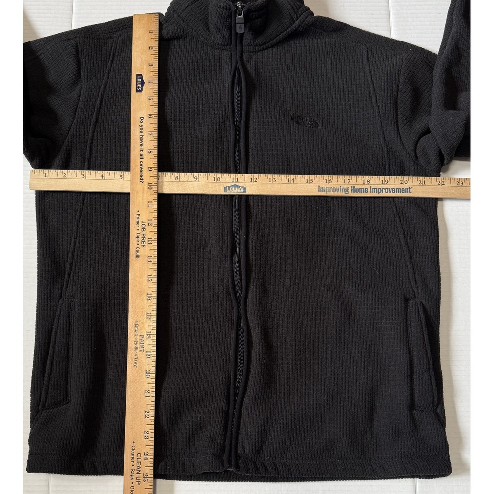 THE NORTH FACE - Men's Black Waffle Fleece Jacket -‎ Size Large - Picture 3 of 5